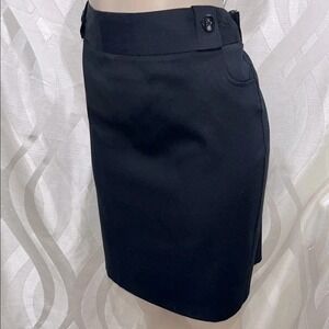 Maurices Vintage Plus Size Black Twill Knee-Length A Line Pencil Skirt
